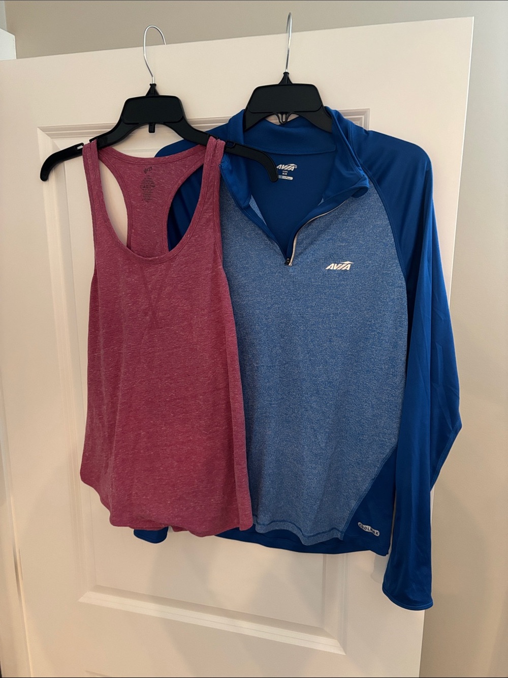 Avia Women's Blue Quarter-Zip Pullover with Maroon Tank Top